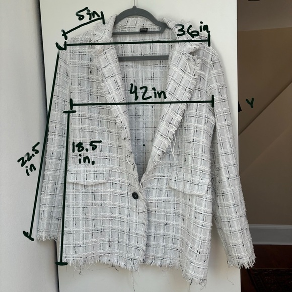 SHEIN black and white tweed blazer - Picture 2 of 7